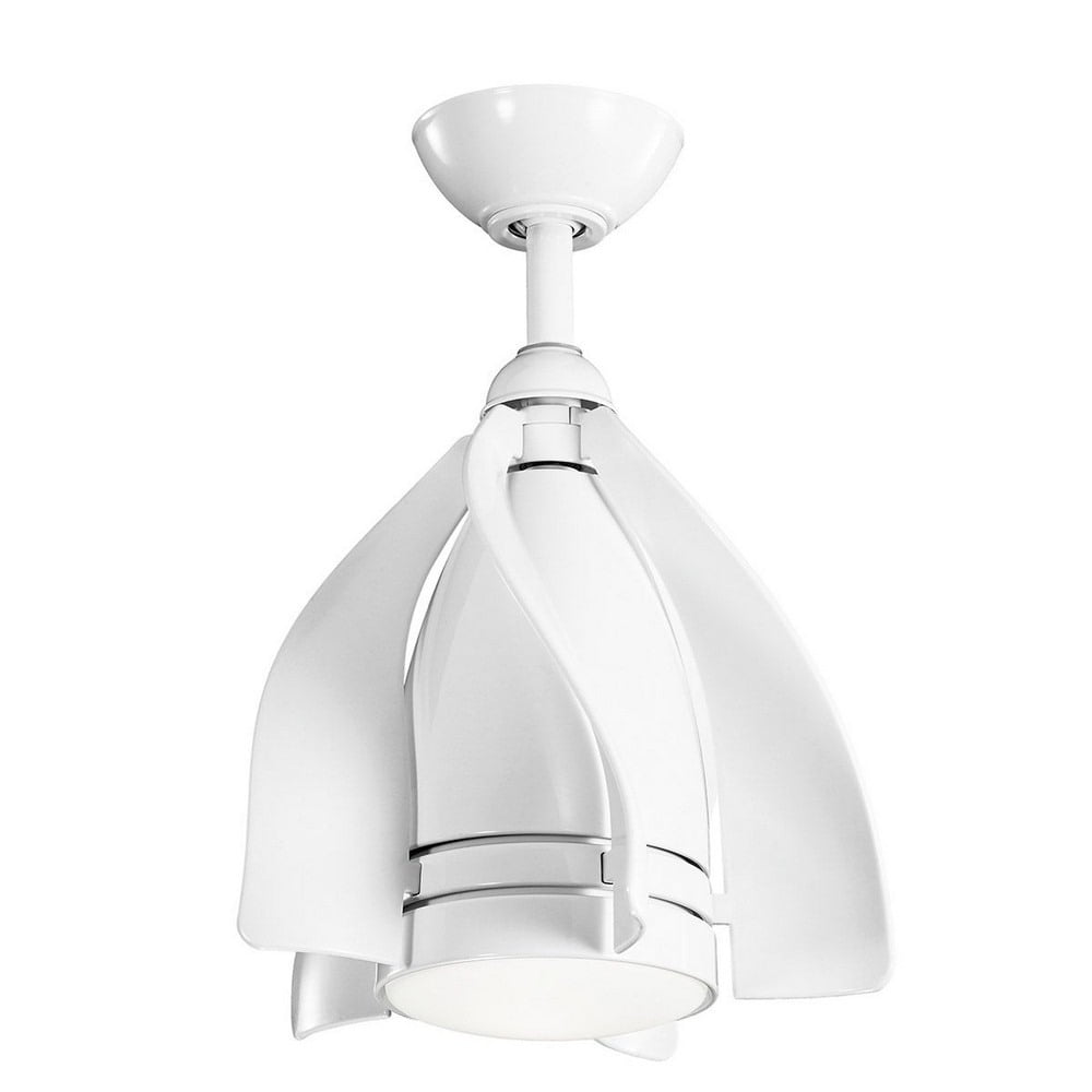 Ceiling Fan With Light Kit 19.75 Inches Tall By 15 Inches Wide-White Finish Kichler Lighting 300230Wh
