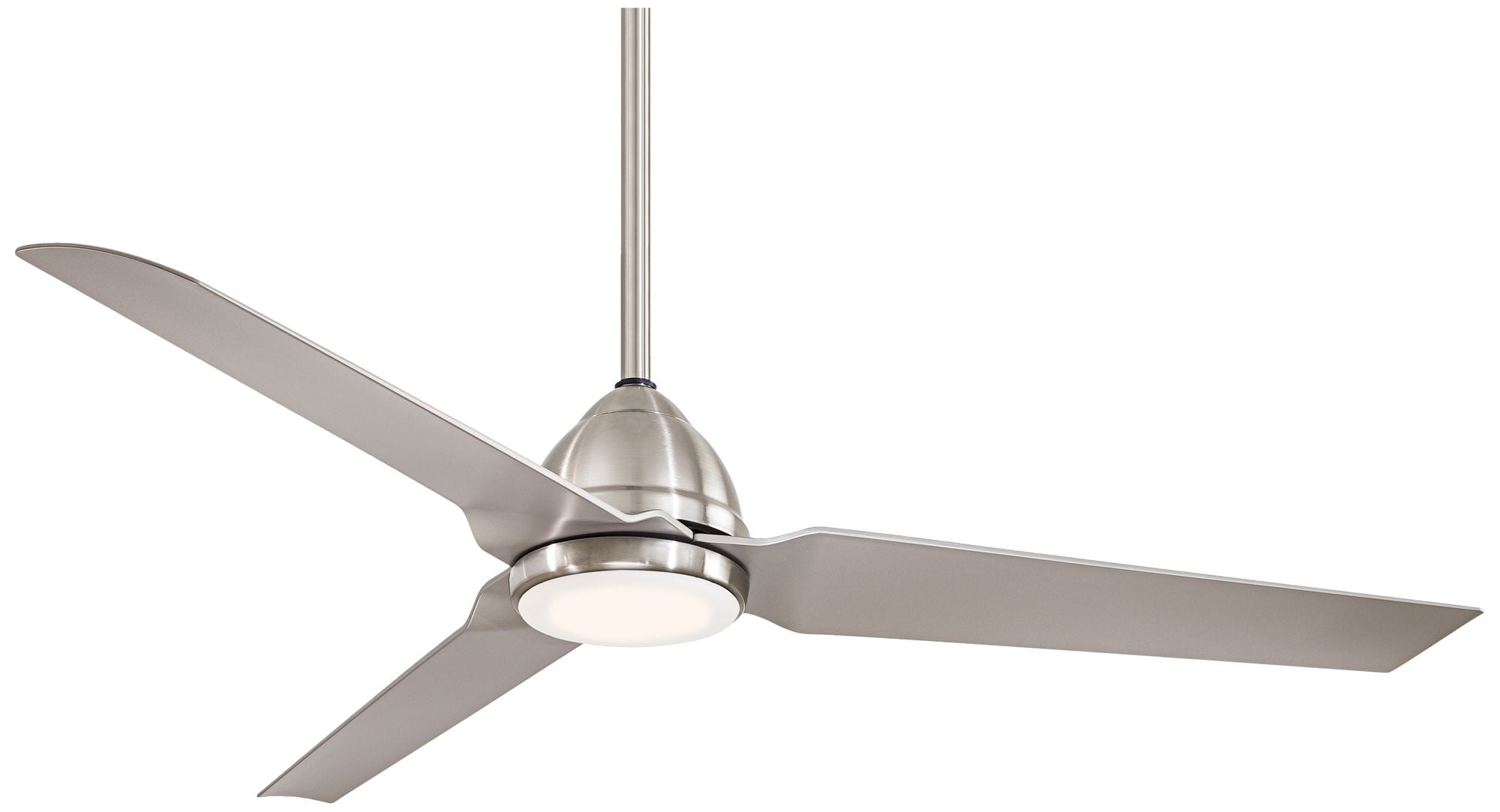 54" Brushed Nickel Silver Blade LED Ceiling Fan with Remote
