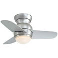 thumbnail image 1 of Ceiling Fan With Light Kit In Traditional Style 11 Inches Tall By 26 Inches Wide-Brushed Steel Finish-Silver Blade Color Minka Aire Fans F510l-Bs, 1 of 5