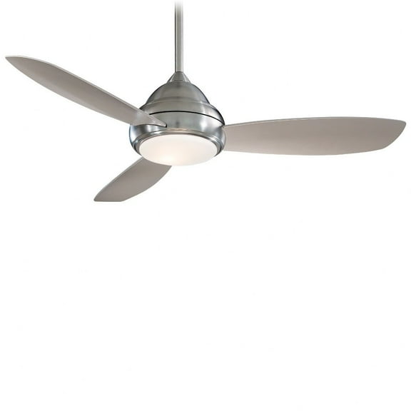 Ceiling Fan With Light Kit In Traditional Style 17.5 Inches Tall By 52 Inches Wide-Brushed Nickel Finish-Silver Blade Color Minka Aire Fans F517l-Bn