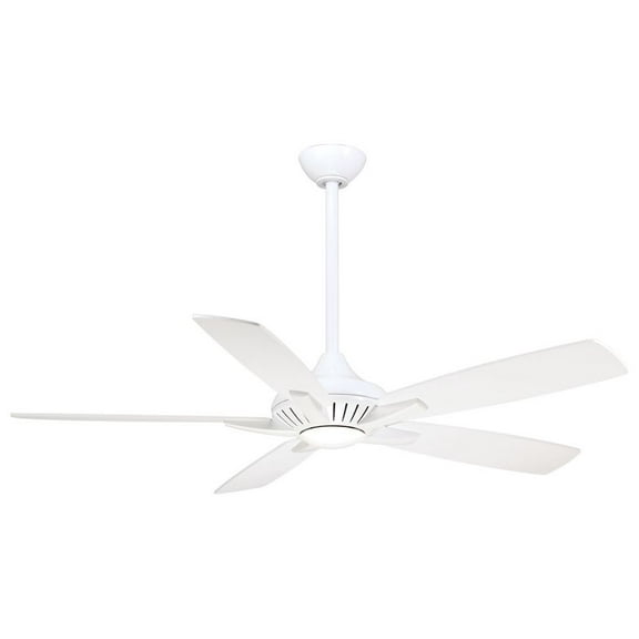 Ceiling Fan With Light Kit In Transitional Style 12 Inches Tall By 52 Inches Wide-White Finish Minka Aire Fans F1000-Wh