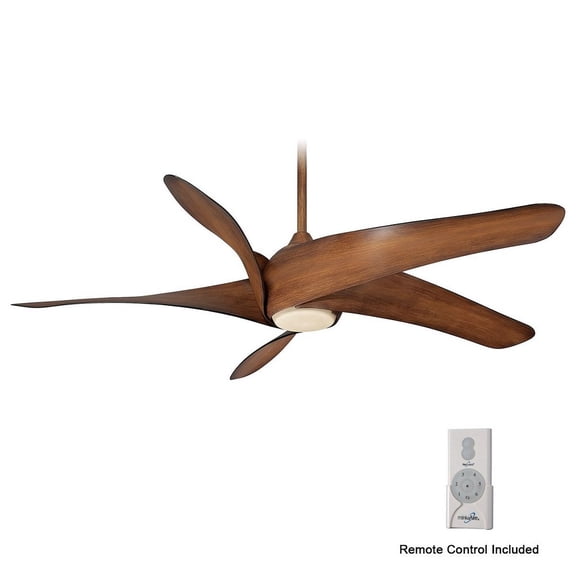 Ceiling Fan With Light Kit In Transitional Style 13.75 Inches Tall By 62 Inches Wide-Distressed Koa Finish-Distressed Koa Blade Color Minka Aire Fans
