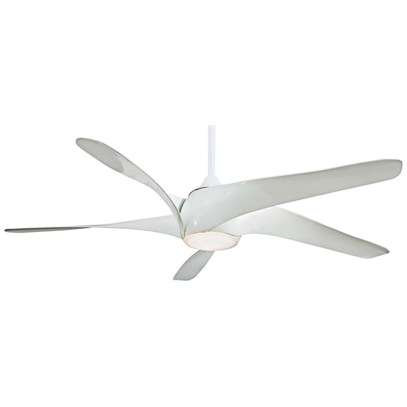 MINKA-AIRE F905L-WH Artemis XL5 62 Inch Ceiling Fan with LED Light and DC Motor in White Finish