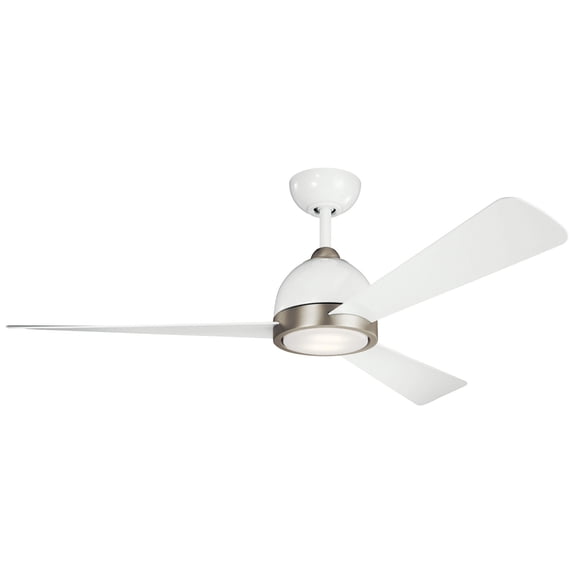 Open Box Ceiling Fan With Light Kit With Contemporary Inspirations 13.75 Inches Tall By 56 Inches Wide-White Finish Kichler Lighting 300270Wh