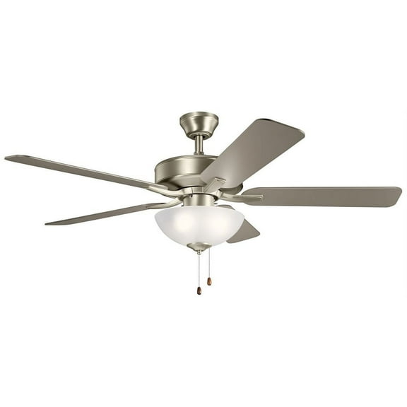 Ceiling Fan With Light Kit With Traditional Inspirations 17.5 Inches Tall By 52 Inches Wide-Brushed Nickel Finish Kichler Lighting 330017Ni