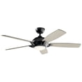 thumbnail image 1 of 330001SBK Kichler Lighting Geno - Ceiling Fan with Light Kit - with Transitional inspirations - 14.5 inches tall by 54 inches wide-Black Finish, 1 of 6