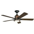 thumbnail image 1 of 300052DBK Kichler Lighting Colerne - Ceiling Fan with Light Kit - with Transitional inspirations - 17 inches tall by 52 inches wide-Black Finish, 1 of 9
