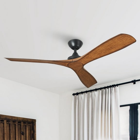Tranditional 52-Inch Indoor Outdoor Ceiling Fan with Remote Control, 3 ABS Blades, and Quiet DC Motor