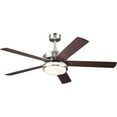 thumbnail image 1 of Ceiling Fan with LED Light and Remote Control, Nickel, 1 of 6