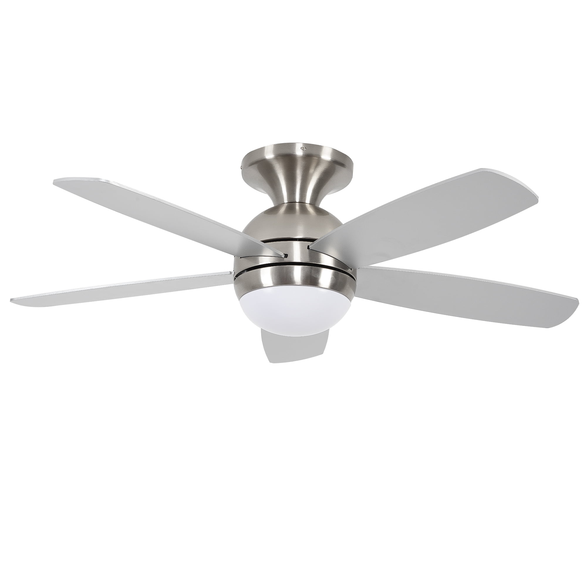 Ceiling Fan with Light, 52 Inch Reversible Blade LED Fan for Household Indoor Daily Use, Brushed Gold Silver