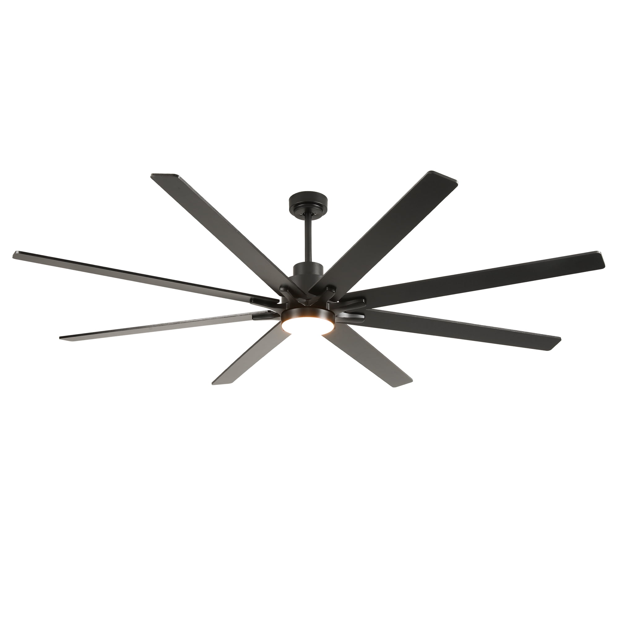 Ceiling Fan with Light, 84 Inch Extra Large Dimmable Fan for Big Indoor Space Living Hall, Matte Black Wood
