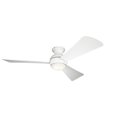 thumbnail image 1 of Ceiling Fan with Light Kit 11 inches Tall By 54 inches Wide-Matte White Finish Bailey Street Home 147-Bel-2268654, 1 of 10