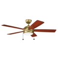 thumbnail image 1 of Ceiling Fan with Light Kit 13.75 inches Tall By 52 inches Wide-Natural Brass Finish Bailey Street Home 147-Bel-2011809, 1 of 10
