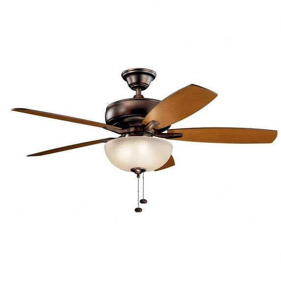Ceiling Fan with Light Kit 20.75 inches Tall By 52 inches Wide-Oil Brushed Bronze Finish Bailey Street Home 147-Bel-4187204