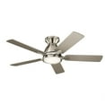thumbnail image 1 of Ceiling Fan with Light Kit with Contemporary Inspirations 10.25 inches Tall By 44 inches Wide-Brushed Stainless Steel Finish Bailey Street Home, 1 of 10