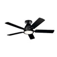 thumbnail image 1 of Ceiling Fan with Light Kit with Contemporary Inspirations 10.25 inches Tall By 44 inches Wide-Satin Black Finish Bailey Street Home 147-Bel-4187190, 1 of 10