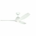 thumbnail image 1 of Ceiling Fan with Light Kit with Contemporary Inspirations 15.25 inches Tall By 60 inches Wide-White Finish-White Blade Color Bailey Street Home, 1 of 7