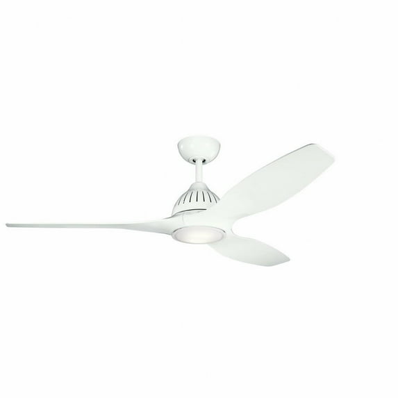 Ceiling Fan with Light Kit with Contemporary Inspirations 15.25 inches Tall By 60 inches Wide-White Finish-White Blade Color Bailey Street Home