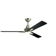 thumbnail image 1 of Ceiling Fan with Light Kit with Contemporary Inspirations 15 inches Tall By 52 inches Wide-Brushed Stainless Steel Finish Bailey Street Home, 1 of 10