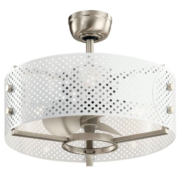 Ceiling Fan with Light Kit with Contemporary Inspirations 17.75 inches Tall By 23 inches Wide-Brushed Stainless Steel Finish Bailey Street Home