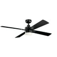 thumbnail image 1 of Ceiling Fan with Light Kit with Transitional Inspirations 14.25 inches Tall By 52 inches Wide-Satin Black Finish Bailey Street Home 147-Bel-4187192, 1 of 10