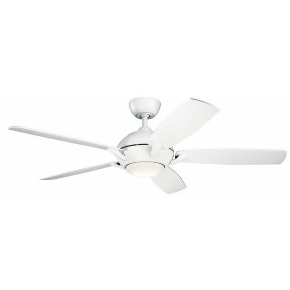 Ceiling Fan with Light Kit with Transitional Inspirations 14.5 inches Tall By 54 inches Wide-Matte White Finish Bailey Street Home 147-Bel-2268487