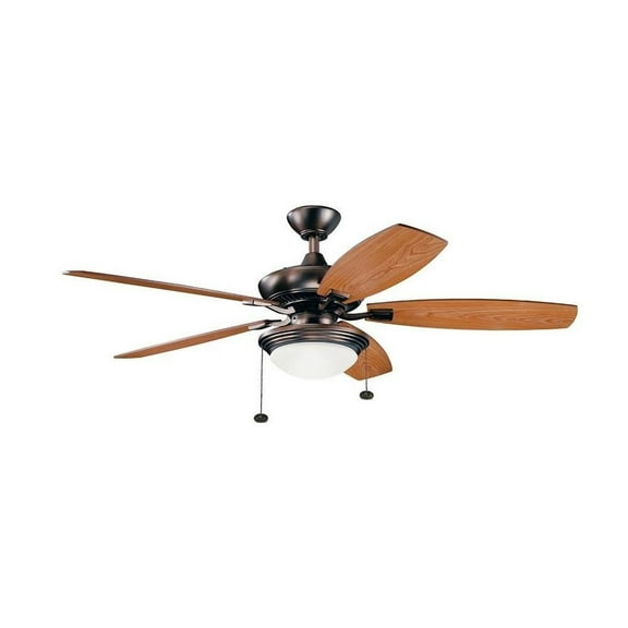 Ceiling Fan with Light Kit with Transitional Inspirations 17 inches Tall By 51.75 inches Wide-Oil Brushed Bronze Finish Bailey Street Home