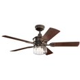 thumbnail image 1 of Ceiling Fan with Light Kit with Transitional Inspirations 19 inches Tall By 52 inches Wide-Olde Bronze Finish Bailey Street Home 147-Bel-4187181, 1 of 10