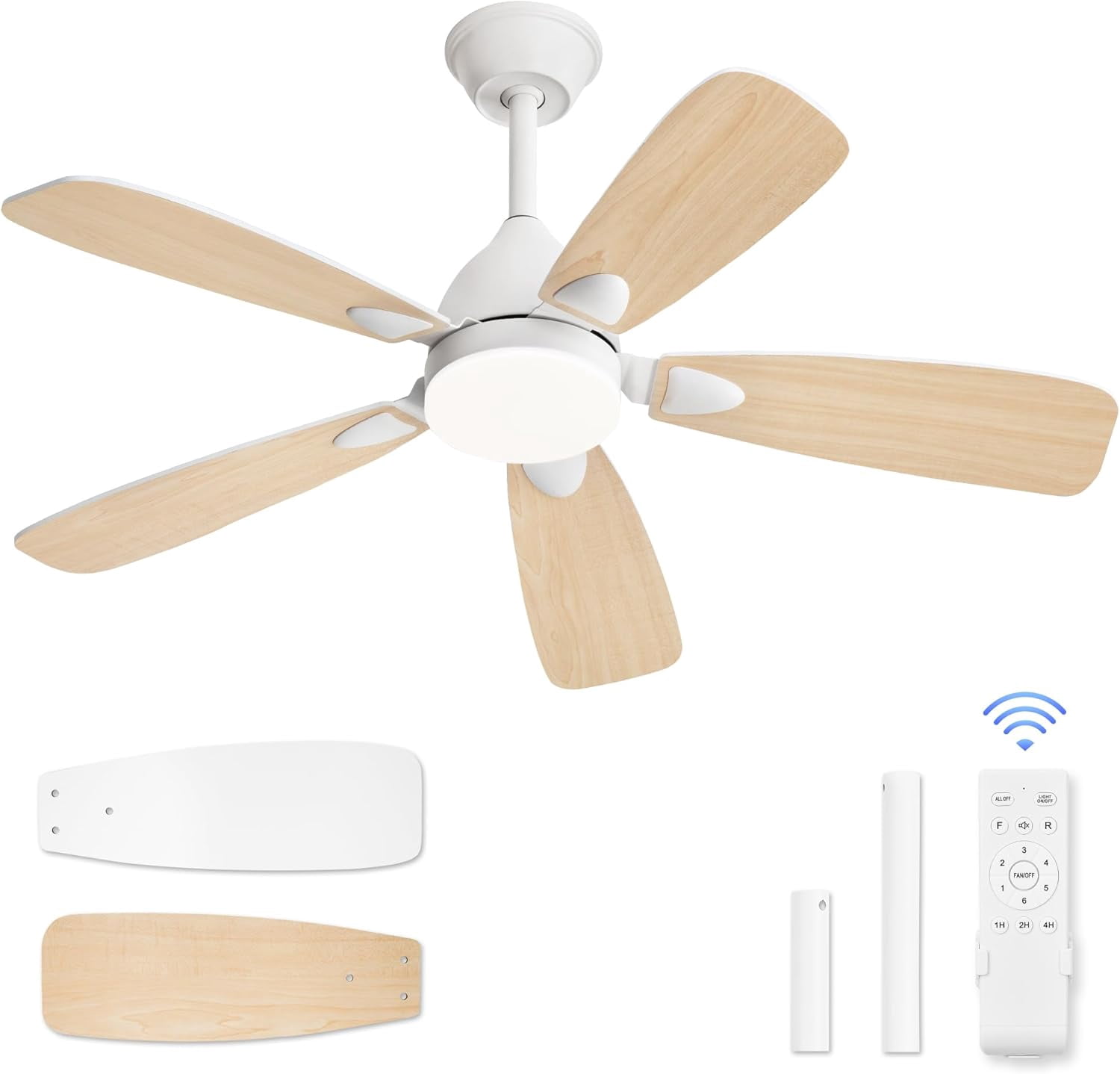 Ceiling Fans with Lights,42 inch Ceiling Fans with Lights and Remote ...
