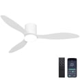 thumbnail image 1 of Ceiling Fans with Lights, 52 Inch Low Profile Ceiling Fan with Remote/App Control, Flush Mount, DC Reversible Motor, Dimmable LED for Bedroom,Indoor/Outdoor Use, 1 of 16