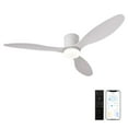 thumbnail image 1 of Ceiling Fans with Lights, 52 Inch Low Profile Ceiling Fan with Remote/App Control, Flush Mount, DC Reversible Motor, Dimmable LED for Bedroom,Indoor/Outdoor Use, 1 of 10