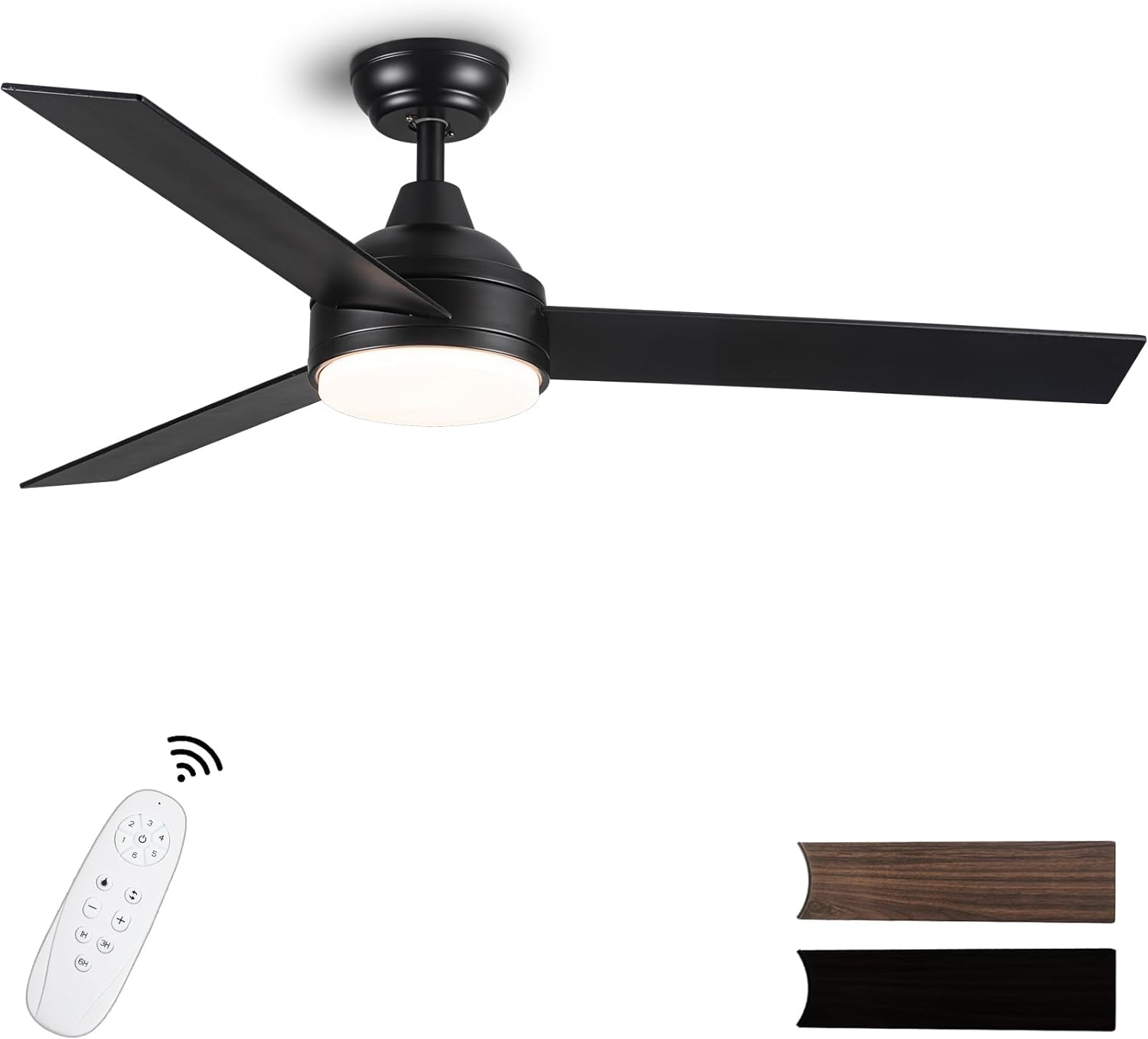Ceiling Fans with Lights and Remote, 42 Inch Low Profile Ceiling Fan