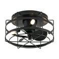 thumbnail image 1 of Ceiling Fans with Lights and Remote,12.5 Inch Low Profile Caged Ceiling Fan with LED Light, 3 Speed, Auto Shutoff, Black, 1 of 9