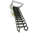 thumbnail image 1 of Ceiling Folding Loft Ladder Attic Extension Stairs Chocolate Al-Mag Alloy 10.5ft Height 13 Steps 31.5"x39.37" Frame Size, 1 of 10