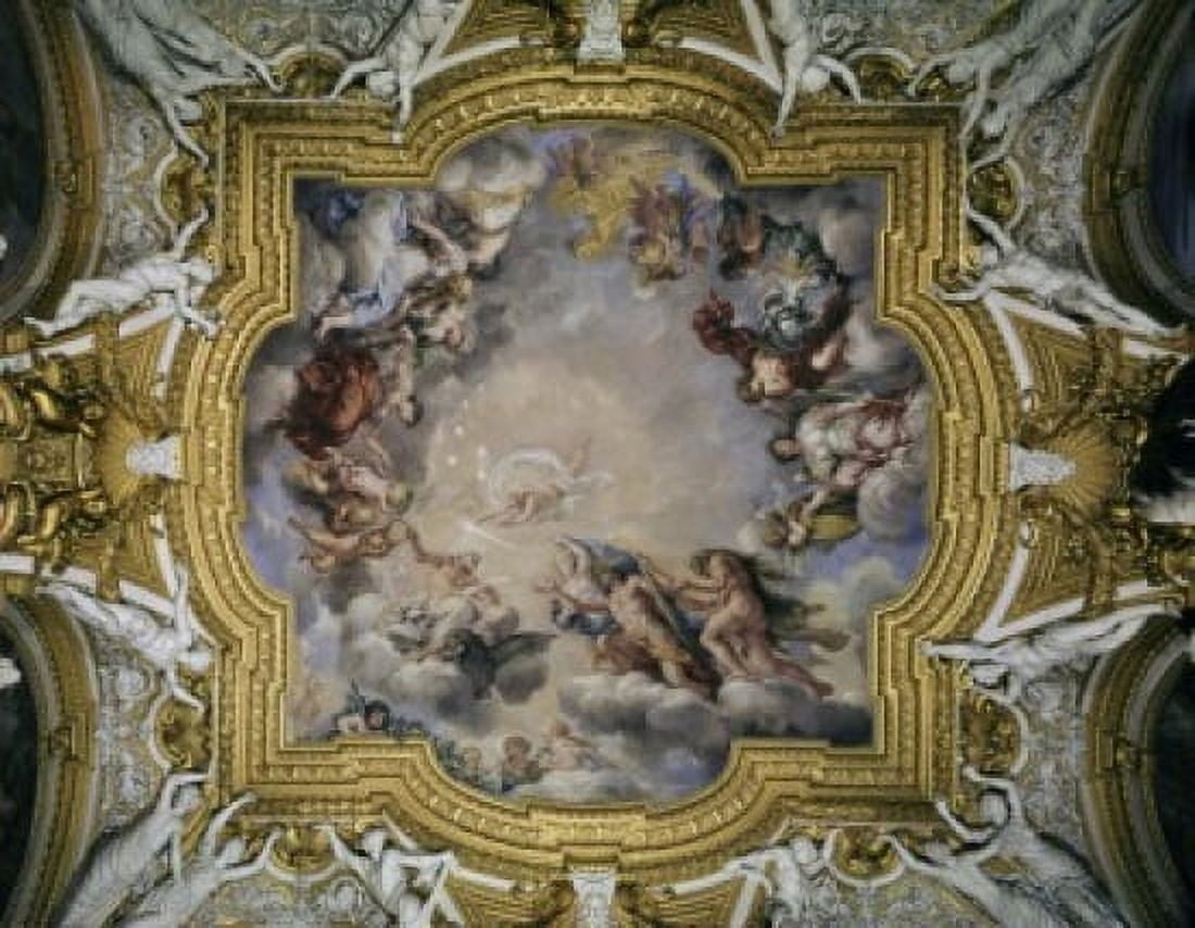 Ceiling of the Hall of Jiove Pietro da Cortona (1596-1669 Italian) Palatine Gallery Palazzo Pitti Florence Italy Canvas Art - Pietro da Cortona (18 x 24)