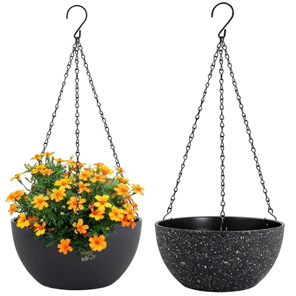 Ceiling Hanging Decor, Hanging Plants Indoor, Herb Planter Indoor, Succulent Planter, 28X10X4.5 Inch Sleek Black Hanging Plant Pot with No-Drill Mount Compatible Hook for Kitchen