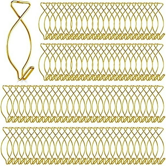 Ceiling Hook Clips,Happon 100 Pcs Drop Ceiling Clips for Hanging Classroom Ceiling Hangers Drop Ceiling Hanger Hooks Drop Hanger Hooks for Classroom Office Home Wedding Decorations, Gold