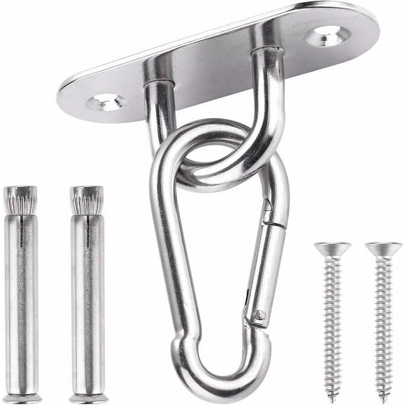 Ceiling Hook, Heavy Duty Ceiling Hooks in SUS304 Stainless Steel for Concrete Wood Sets Yoga Hammock Hanging Chair Yoga Sack Bag, Load Capacity-