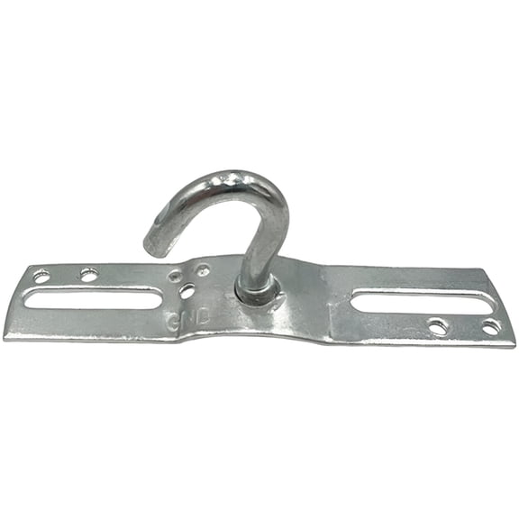 Ceiling Hook Plate, 3.9 x 0.8 in Heavy-Duty Eye Bolt Plate with 121 lbs Capacity, Thickened Zinc Plated Iron Hook for Hanging Light Fixtures, Fans, Lanterns and Mesh Canopies on Concrete Walls