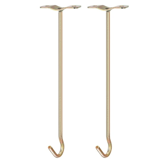 Ceiling Hooks, 2 Pack 16 Inch Screw Mounted Top Long Hooks - for Hanging Plant Pots, Fans, Lights, Lanterns