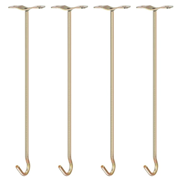 Ceiling Hooks, 4Pack 20 Inch Screw Mounted Top Long Hooks - for Hanging Plant Pots, Fans, Lights, Lanterns