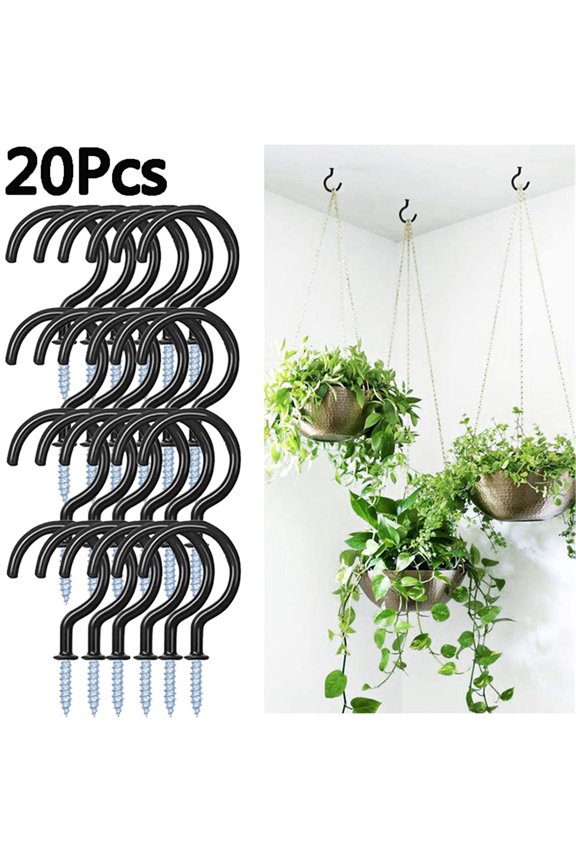 Ceiling Hooks, Elbourn 20Pcs Ceiling Hooks for Hanging Plants, Heavy Duty Hook Wings for Ceiling Installation Wall Fixing(1in)