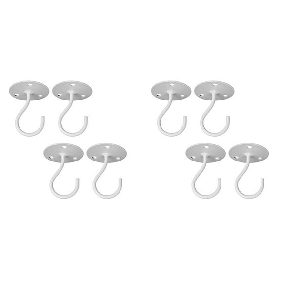Ceiling Hooks for Hanging Plants,Metal Heavy Duty Wall Hangers , Include Professional Drywall Anchors 8-Pack