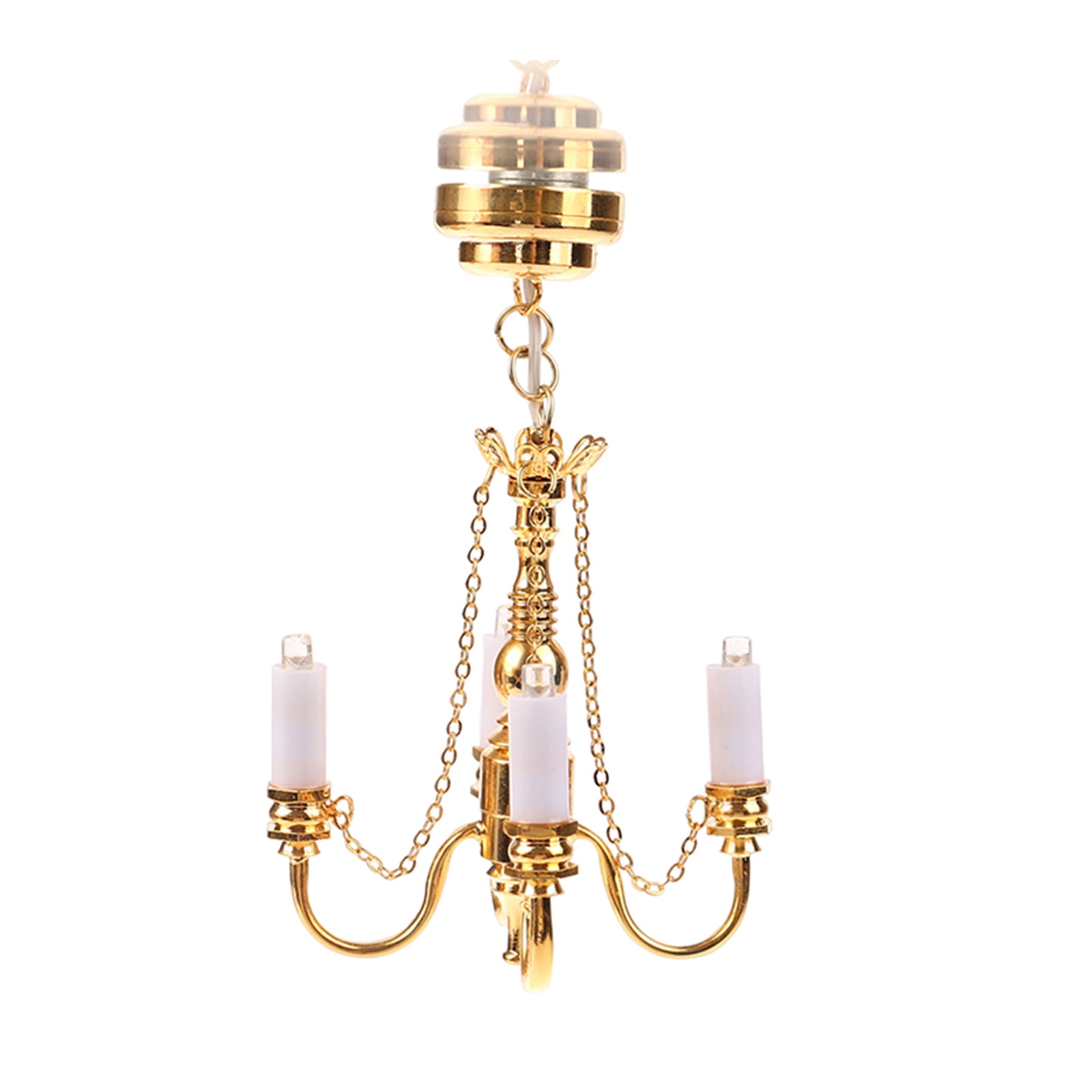 Ceiling Lamp Figure Model Realistic Chandelier Vintage Life Scene Dolls House Pretend Game Furnishings