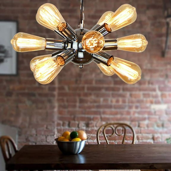 Ceiling Lamp Wrought Iron Plating Chrome Living Room Dining Room Bedroom Chrome