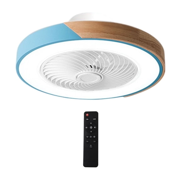 Ceiling Ligh,Flush Mount Ceiling Light,Solid Wood Ceiling Chandelier Fan Light Wind Speed Intelligent Remote Control Multispeed Wind Speed 3 Colors Lighting For Bedroom Living Room Dining Room