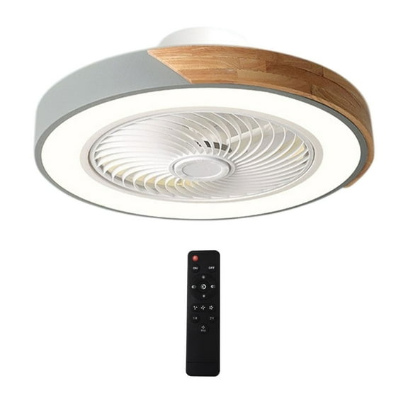Ceiling Ligh,Flush Mount Ceiling Light,Solid Wood Ceiling Chandelier Fan Light Wind Speed Intelligent Remote Control Multispeed Wind Speed 3 Colors Lighting For Bedroom Living Room Dining Room