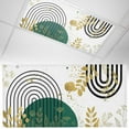 thumbnail image 1 of Ceiling Light Cover for Classroom, Green Gold Leaf Black Circle Magnetic Fluorescent Light Covers Filter for School,Office, 2X4&nbsp; FT, Pack of 1, Boho Mid Century, 1 of 8