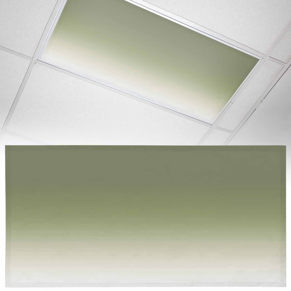 Ceiling Light Cover for Classroom, Sage Green Gradient Magnetic Fluorescent Light Covers Filter for School,Office, 2X4&nbsp; FT, Pack of 1, Abstract Sage Watercolor