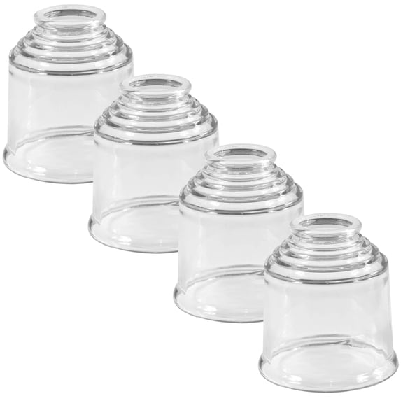 Ceiling Light Cover Set Of 4 Clear Smooth Glass Lamp Shades